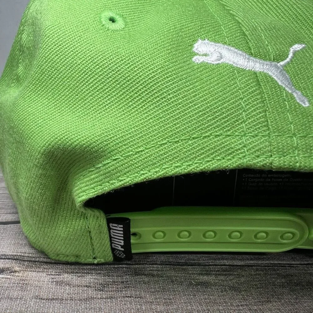 Puma Golf Snapback Hat Cap Lime Green Black 2tone 110 Flex Fit OSFA